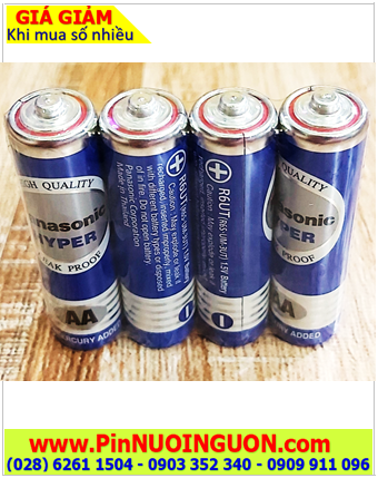 Pin Panasonic R6UT/4S; Pin AA 1.5v Panasonic R6UT/4S Hyper Made in ThaiLand | Vỉ 4viên